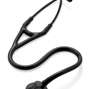 3M Littmann master-cardiologiestethoscoop, borststuk en oorbuizen met zwarte afwerking, zwarte buis