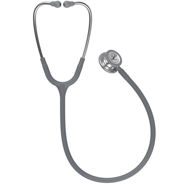 3M Littmann Classic III Monitoring-stethoscoop, borststuk met standaardafwerking, grijze buis
