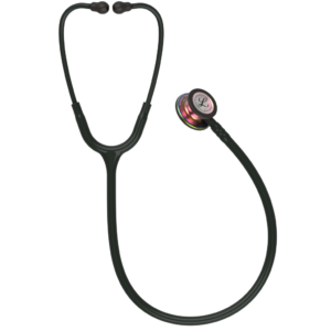 3M Littmann Classic III, monitoring-stethoscoop, borststuk met regenboogafwerking, zwarte buis