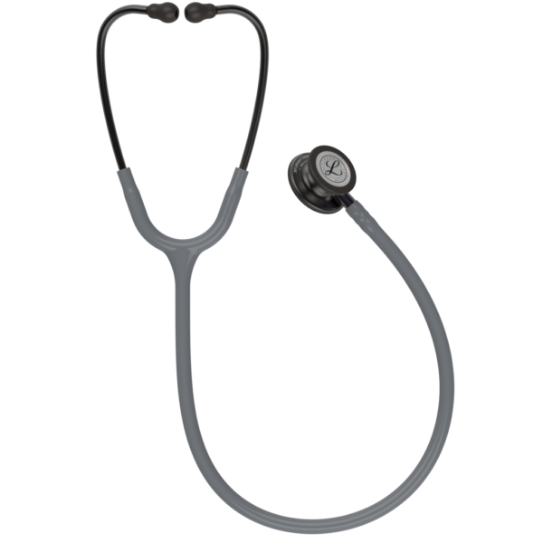 3M Littmann Classic III, Monitoring-stethoscoop, rook-editie, grijze buis, violetgrijs staal