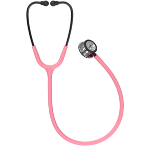 3M Littmann Classic III, monitor-stethoscoop, spiegelborststuk, parelroze buis, roze staal, rookkoptelefoon