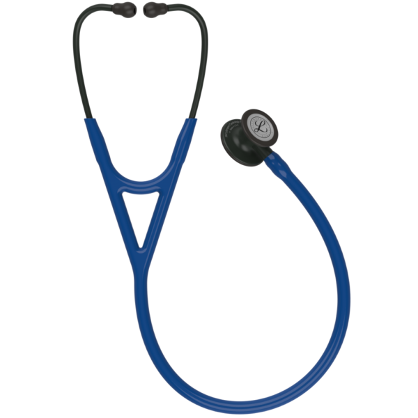 3M Littmann cardiologie IV diagnostische stethoscoop, borststuk met zwarte afwerking, marineblauwe slang